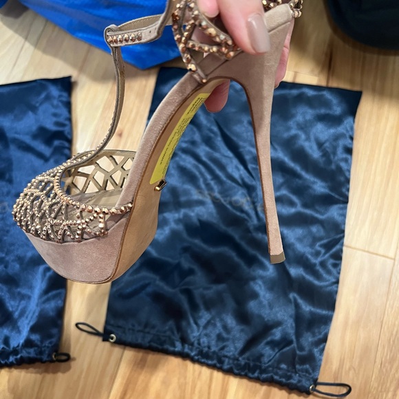 Sergio Rossi Tan Strappy Heels - Picture 6 of 7